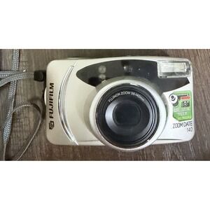 Fujifilm Zoom Date 140 Point & Shoot 35mm Film Camera Silver